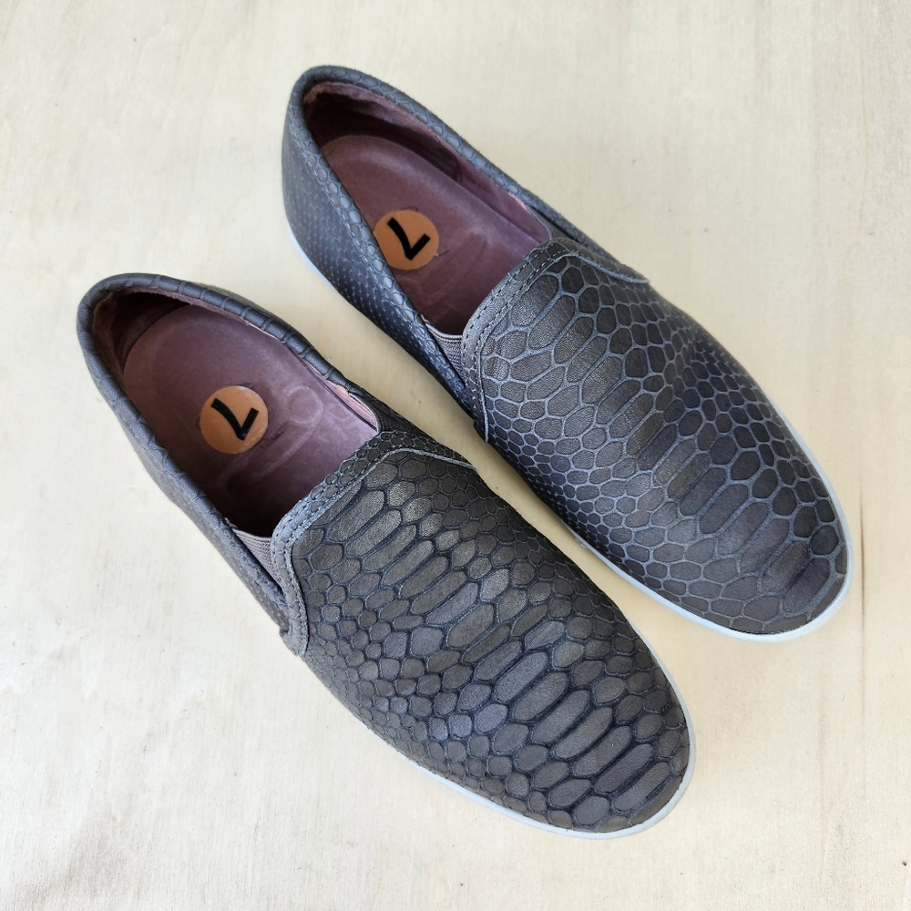 Joie Women's Kidmore Embossed Leather Slip-On Sneakers Size